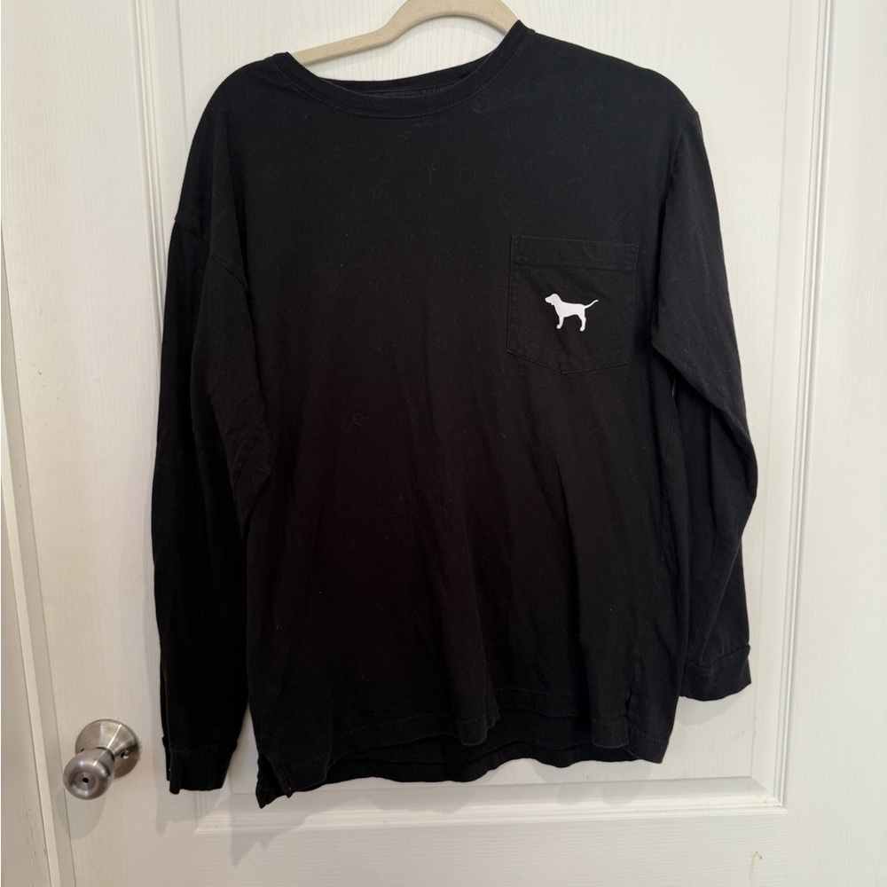 PINK Victoria's Secret Black Tee - Picture 2 of 4